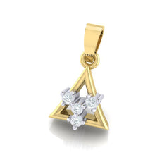 Load image into Gallery viewer, 18Kt gold triangle diamond pendant by diamtrendz