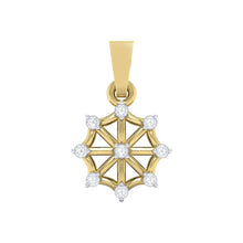 Load image into Gallery viewer, 18Kt gold wheel diamond pendant by diamtrendz