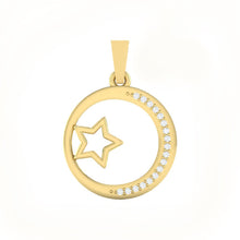 Load image into Gallery viewer, 18Kt gold real diamond star shape pendant by diamtrendz