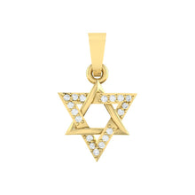 Load image into Gallery viewer, 18Kt gold real diamond star shape pendant by diamtrendz