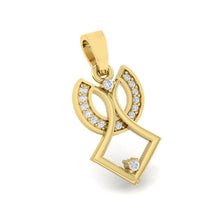Load image into Gallery viewer, 18Kt gold real diamond pendant by diamtrendz
