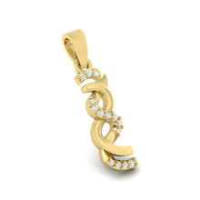 Load image into Gallery viewer, 18Kt gold real diamond pendant by diamtrendz