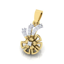Load image into Gallery viewer, 18Kt gold real diamond shape pendant by diamtrendz