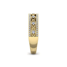 Load image into Gallery viewer, 18Kt gold designer band diamond ring by diamtrendz