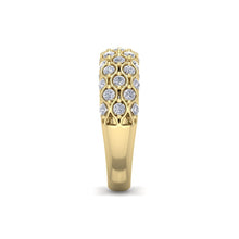 Load image into Gallery viewer, 18Kt gold designer band diamond ring by diamtrendz