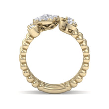 Load image into Gallery viewer, 18Kt gold designer heart diamond ring by diamtrendz