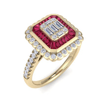 Load image into Gallery viewer, 18Kt gold designer solitaire diamond ring by diamtrendz