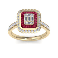 Load image into Gallery viewer, 18Kt gold designer solitaire diamond ring by diamtrendz