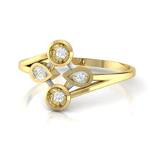Load image into Gallery viewer, 18Kt gold real diamond ring 40(3) by diamtrendz