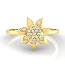 Load image into Gallery viewer, 18Kt gold real diamond ring 50(2) by diamtrendz