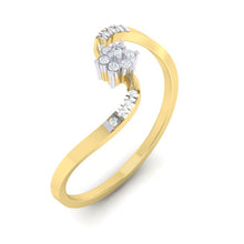 Load image into Gallery viewer, 18Kt gold real diamond ring 53(1) by diamtrendz
