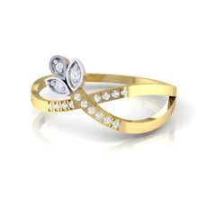 Load image into Gallery viewer, 18Kt gold real diamond ring 54(3) by diamtrendz