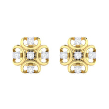 Load image into Gallery viewer, 18Kt gold real diamond earring by diamtrendz