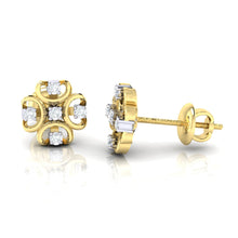 Load image into Gallery viewer, 18Kt gold real diamond earring by diamtrendz
