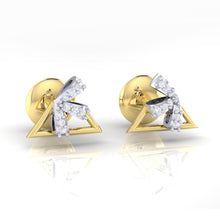 Load image into Gallery viewer, 18Kt gold real diamond earring by diamtrendz