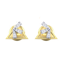 Load image into Gallery viewer, 18Kt gold real diamond earring by diamtrendz
