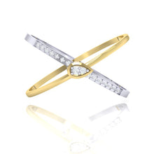 Load image into Gallery viewer, 18Kt gold real diamond ring by diamtrendz