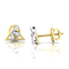 Load image into Gallery viewer, 18Kt gold real diamond earring by diamtrendz