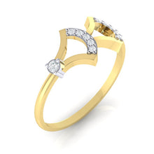 Load image into Gallery viewer, 18Kt gold real diamond ring by diamtrendz