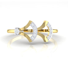 Load image into Gallery viewer, 18Kt gold real diamond ring by diamtrendz