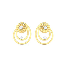 Load image into Gallery viewer, 18Kt gold real diamond earring by diamtrendz