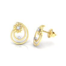 Load image into Gallery viewer, 18Kt gold real diamond earring by diamtrendz