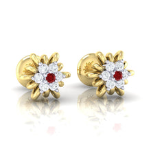 Load image into Gallery viewer, 18Kt gold real diamond earring by diamtrendz