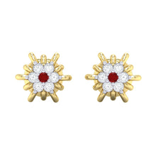 Load image into Gallery viewer, 18Kt gold real diamond earring by diamtrendz