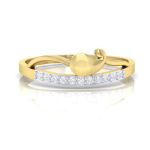 Load image into Gallery viewer, 18Kt gold real diamond ring by diamtrendz