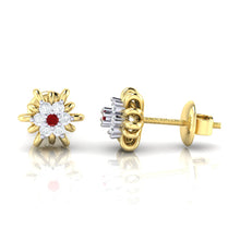 Load image into Gallery viewer, 18Kt gold real diamond earring by diamtrendz