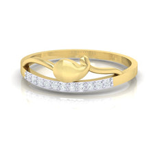 Load image into Gallery viewer, 18Kt gold real diamond ring by diamtrendz
