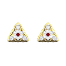 Load image into Gallery viewer, 18Kt gold real diamond earring by diamtrendz