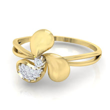 Load image into Gallery viewer, 18Kt gold real diamond ring by diamtrendz