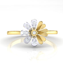 Load image into Gallery viewer, 18Kt gold floral diamond ring by diamtrendz