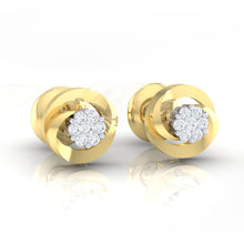 Load image into Gallery viewer, 18Kt gold real diamond earring by diamtrendz