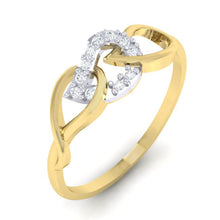 Load image into Gallery viewer, 18Kt gold real diamond ring by diamtrendz