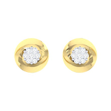Load image into Gallery viewer, 18Kt gold real diamond earring by diamtrendz