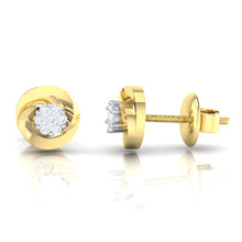 Load image into Gallery viewer, 18Kt gold real diamond earring by diamtrendz