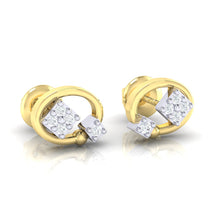 Load image into Gallery viewer, 18Kt gold real diamond earring by diamtrendz