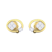 Load image into Gallery viewer, 18Kt gold real diamond earring by diamtrendz