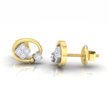 Load image into Gallery viewer, 18Kt gold real diamond earring by diamtrendz