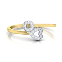 Load image into Gallery viewer, 18Kt gold heart diamond ring by diamtrendz
