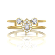 Load image into Gallery viewer, 18Kt gold pear diamond ring by diamtrendz