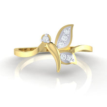 Load image into Gallery viewer, 18Kt gold real diamond ring by diamtrendz