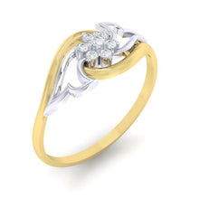 Load image into Gallery viewer, 18Kt gold Floral diamond ring by diamtrendz
