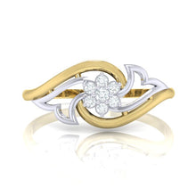 Load image into Gallery viewer, 18Kt gold Floral diamond ring by diamtrendz