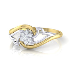 Load image into Gallery viewer, 18Kt gold Floral diamond ring by diamtrendz