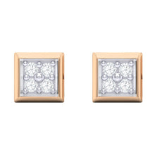 Load image into Gallery viewer, 18Kt rose gold real diamond earring by diamtrendz