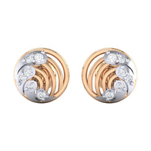 Load image into Gallery viewer, 18Kt rose gold real diamond earring by diamtrendz