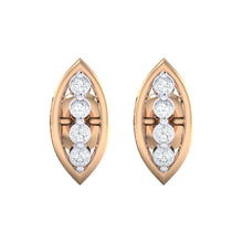 Load image into Gallery viewer, 18Kt rose gold real diamond earring by diamtrendz